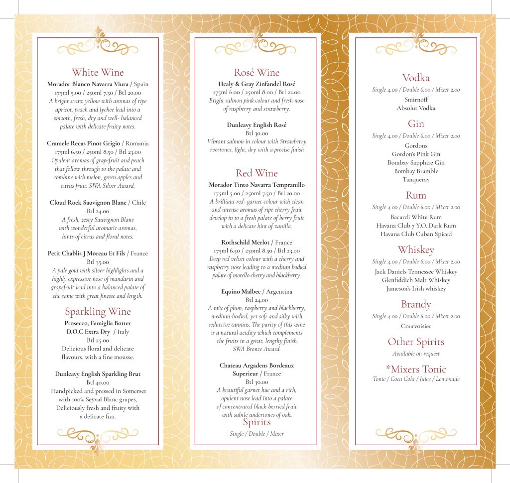 Menu - Namak Indian Dining